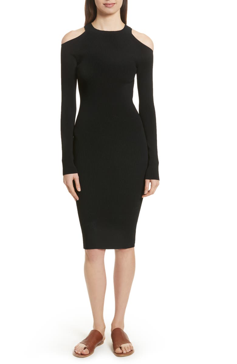 Vince Cold Shoulder Body-Con Dress, Main, color, 