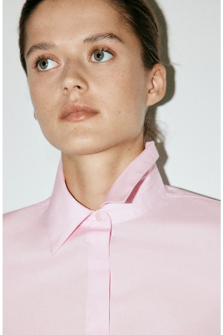 Slim Fit Stretch Poplin Shirt, Alternate, color, LIGHT PINK