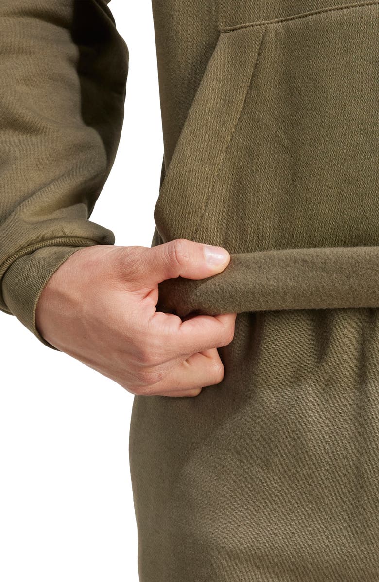 adidas Camo Logo Fleece Graphic Hoodie, Alternate, color, Olive Strata