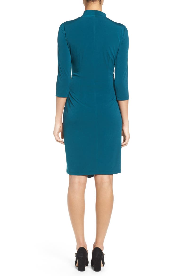 Faux Wrap Jersey Dress, Alternate, color, SPRUCE