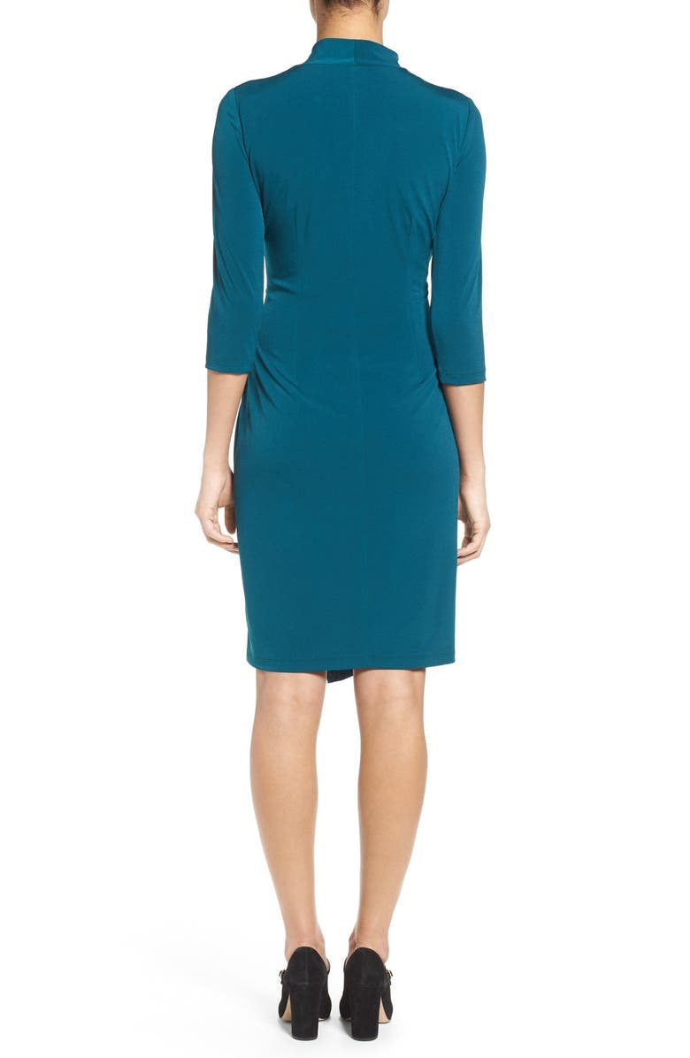 Chetta B Faux Wrap Jersey Dress, Alternate, color,