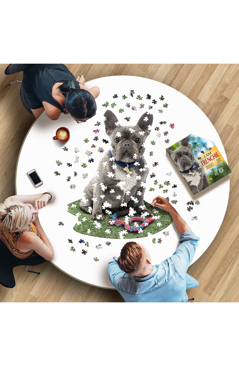 Madd Capp I Am Frenchie 550 Piece Puzzle Dog Shaped Animal Jigsaw, 25 X 30", Alternate, color, Multicolored