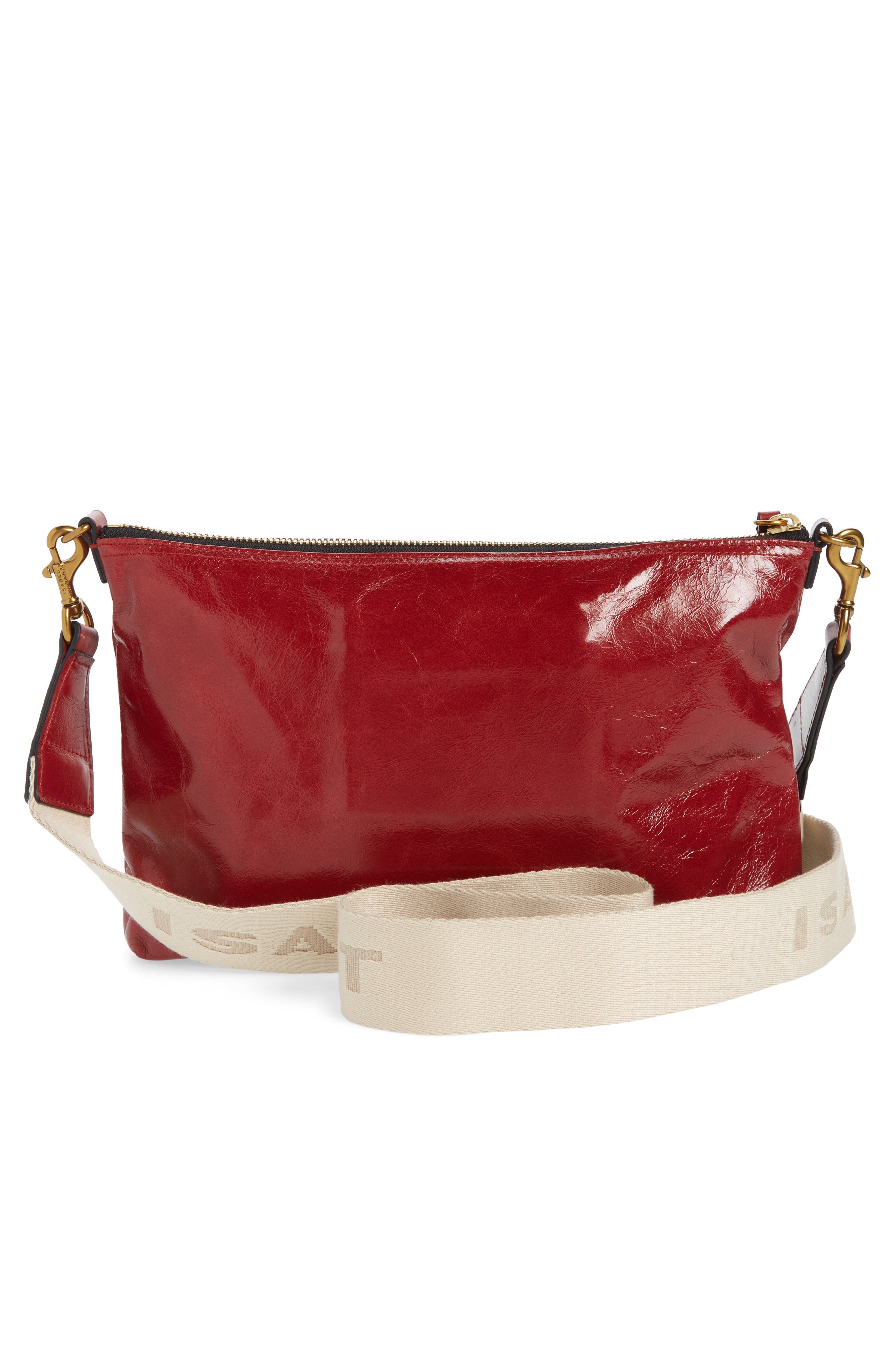 Nessah Wardy Leather Crossbody Bag, Alternate, color, DARK RED