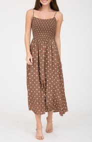 Blu Pepper Polka Dot Midi Dress