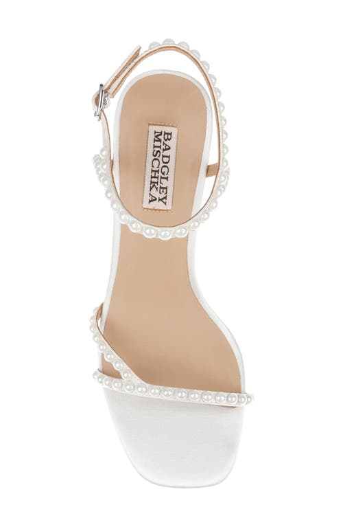 Badgley Mischka Collection Giabella Ankle Strap Sandal In White