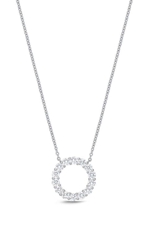 Diamond Circle Pendant Necklace