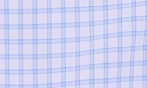 Frank & Eileen Grid Print Untuckable Button-up Shirt In Purple