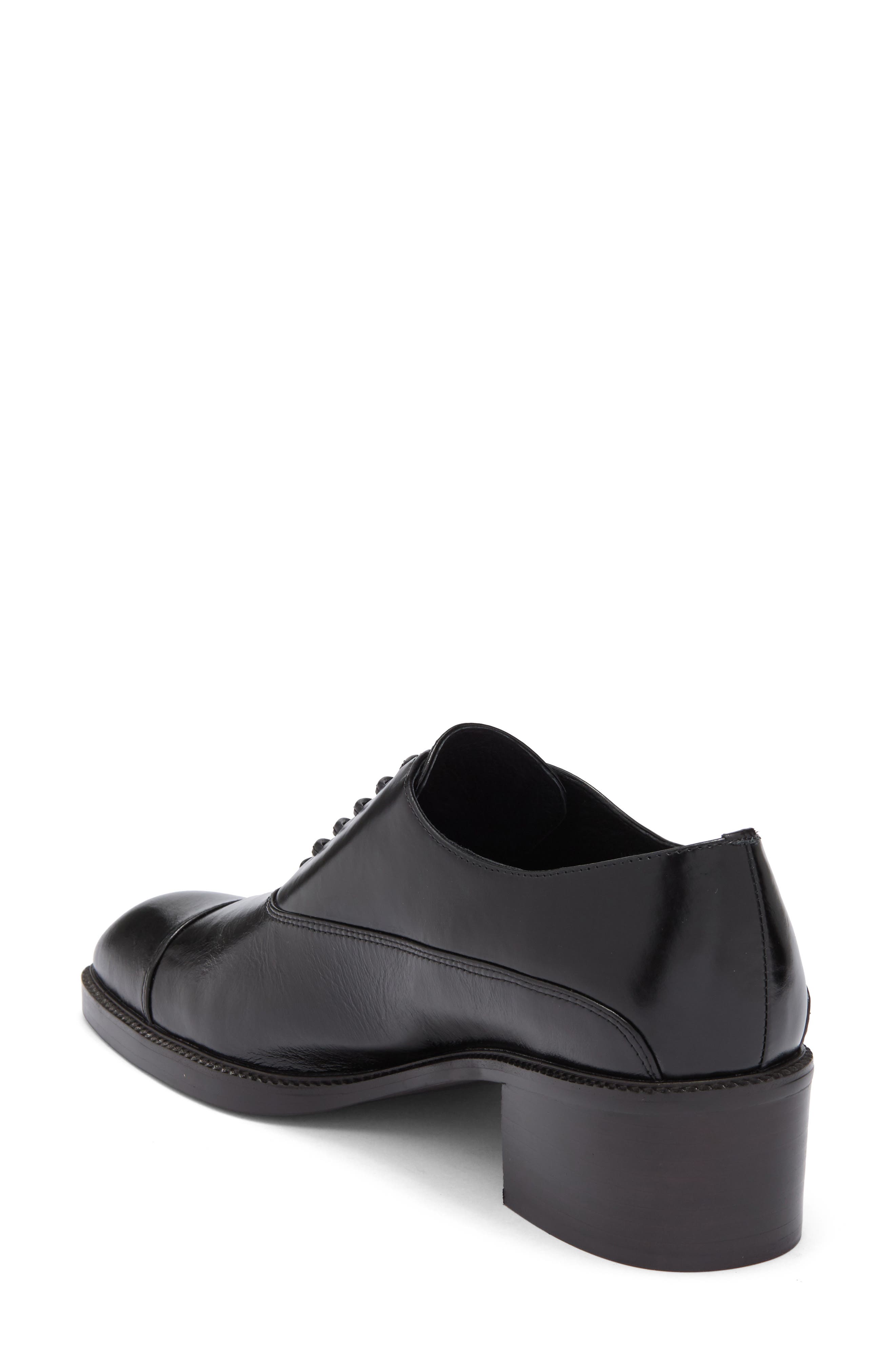 Jeffrey Campbell Thatch Cap Toe Oxford Pump, Alternate, color, Black Crinkle