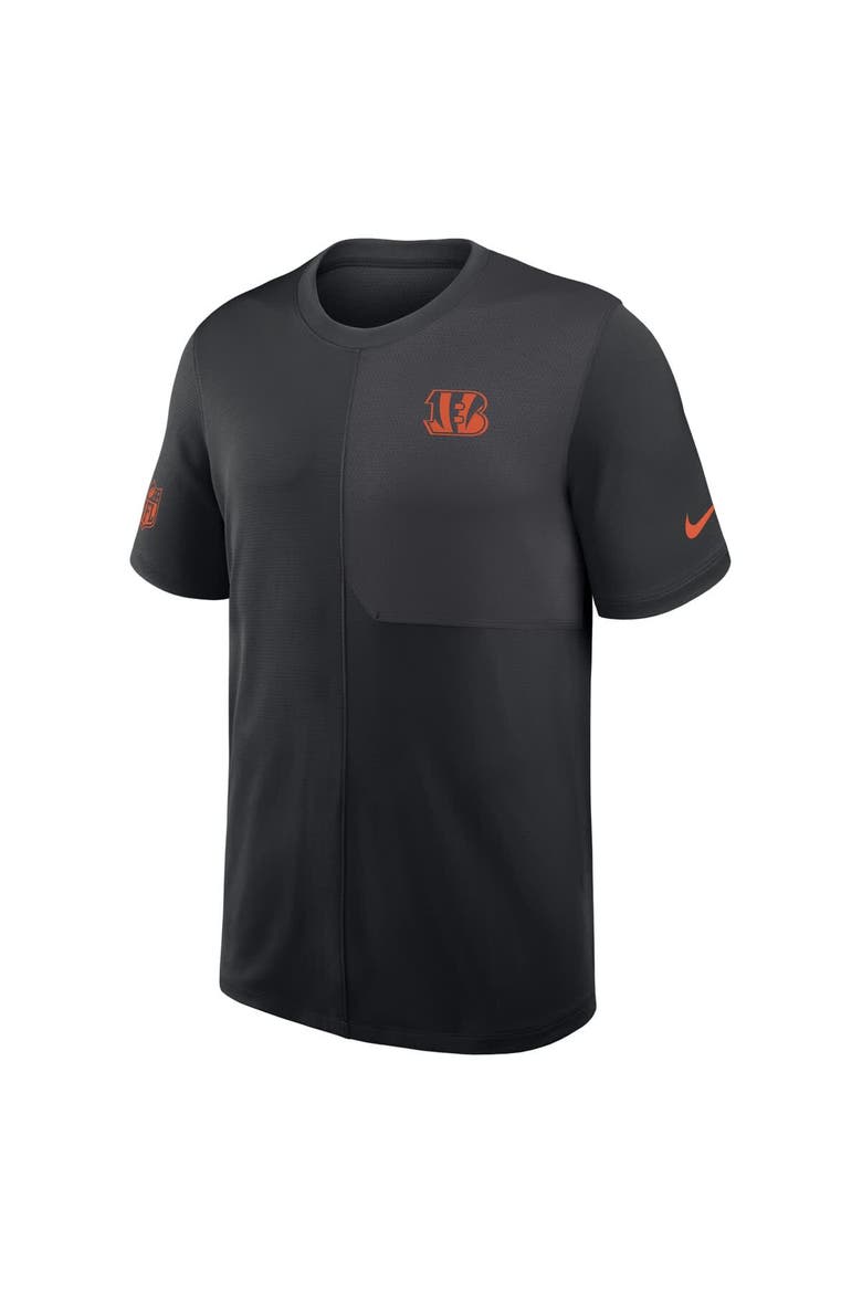 Men's Nike Black Cincinnati Bengals Sideline UV Performance Coach Shirt, Alternate, color, Black