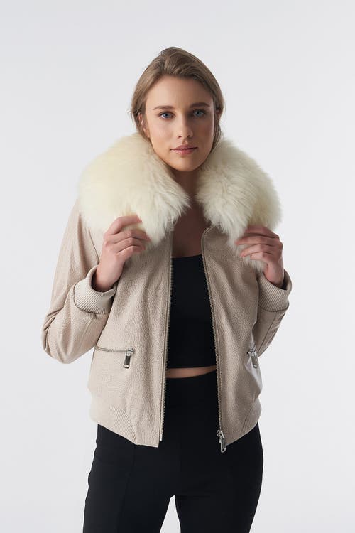 Furniq Uk Diana Bomber Jacket In Neutral