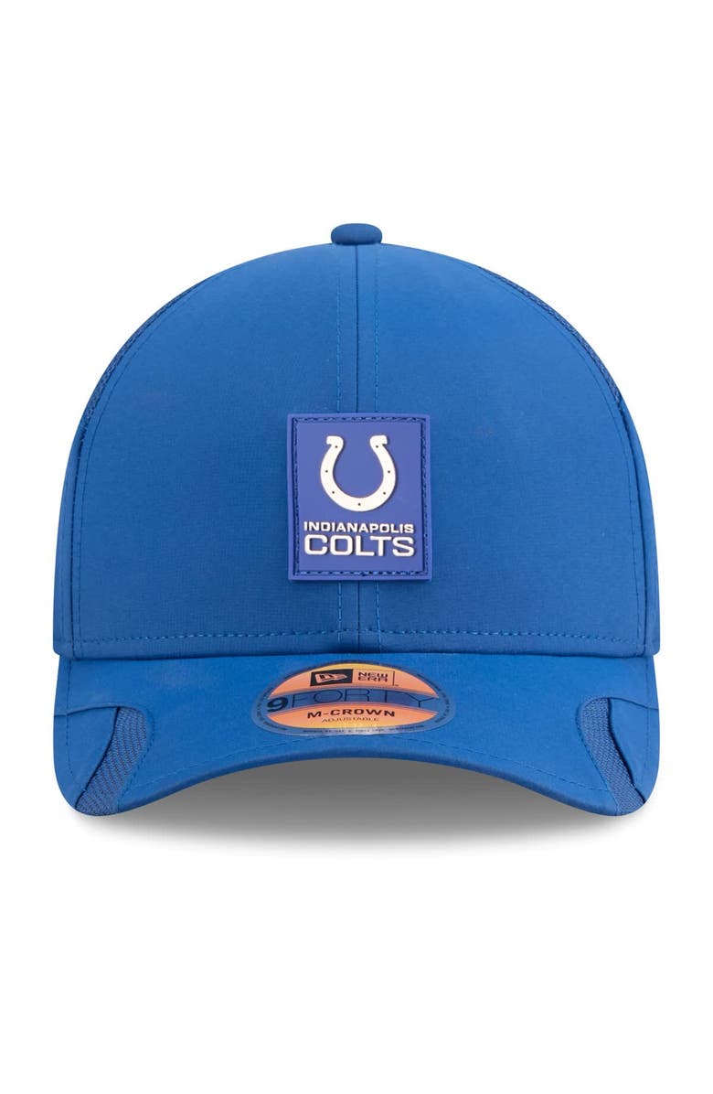 New Era Men's New Era Royal Indianapolis Colts 2025 Sideline  M-Crown 9FORTY Adjustable Hat, Alternate, color, Royal