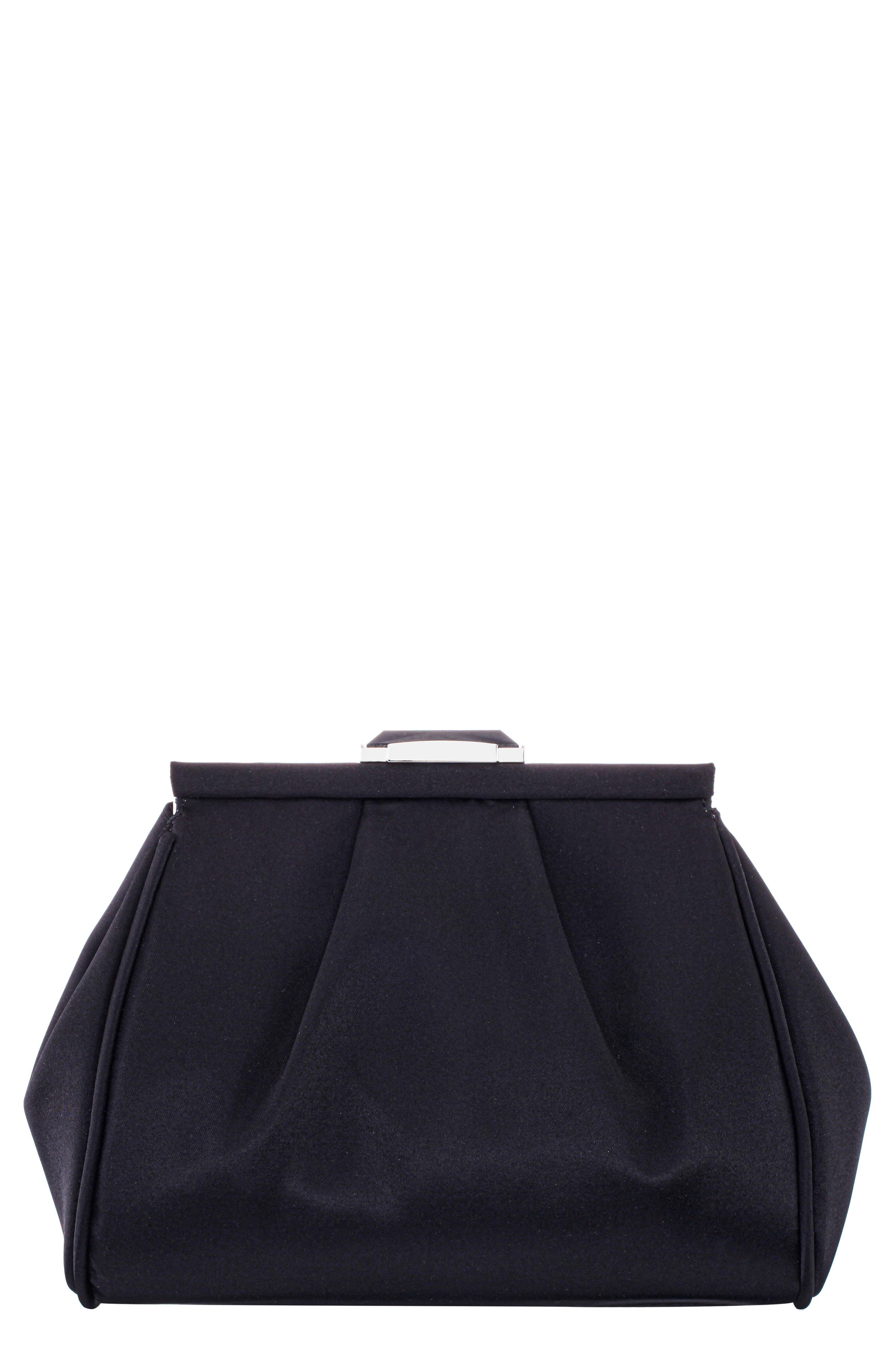 Nina Blayz Frame Clutch, Main, color, Black
