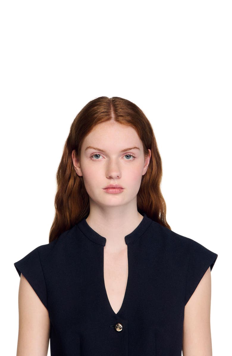 SANDRO Mini Tailored Dress, Alternate, color, Black
