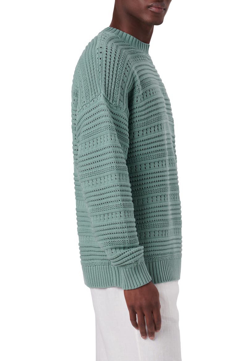 Cotton Crewneck Sweater, Alternate, color, SAGE