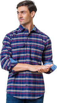 Hope & Henry Men's Organic Flannel Double Pocket Shirt