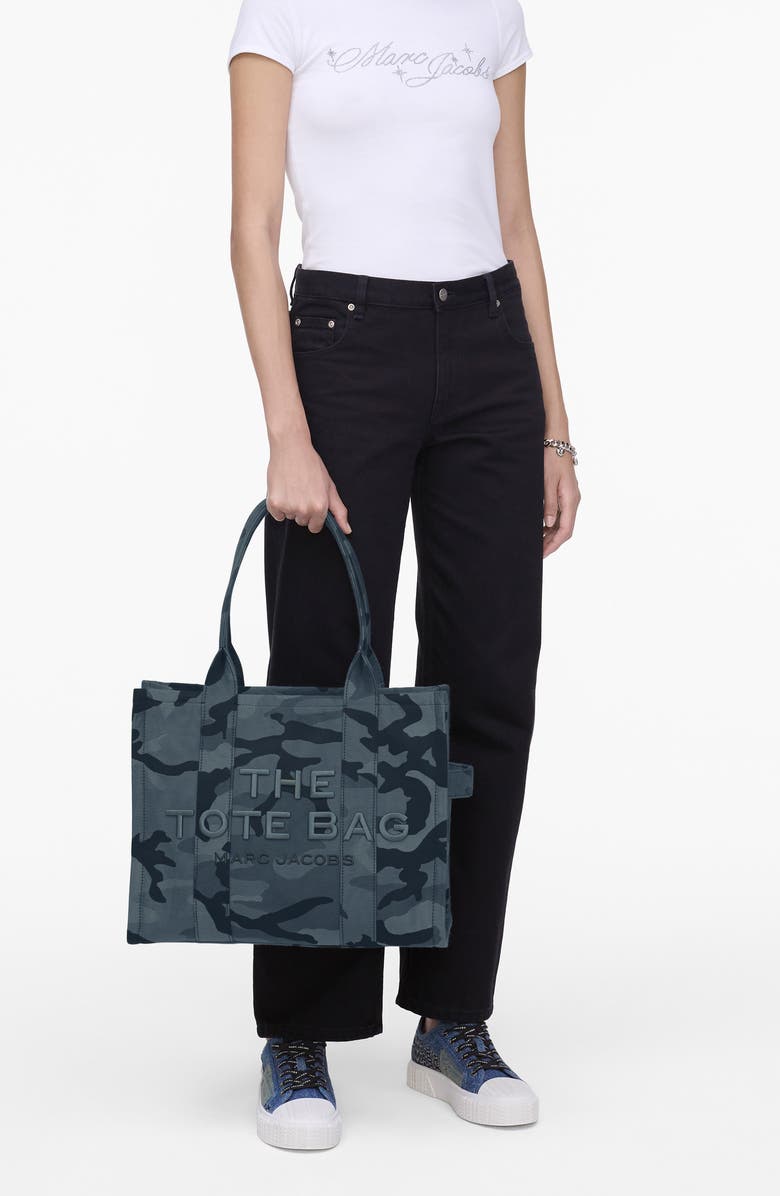 Marc Jacobs The Camo Jacquard Large Tote Bag, Alternate, color, Blue Multi