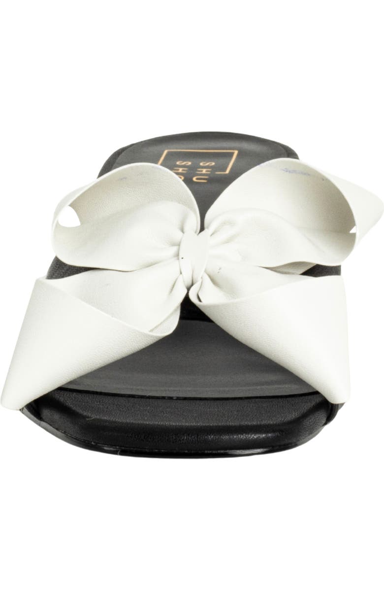 SHUSHOP Flora Slide Sandal, Alternate, color, Black And White