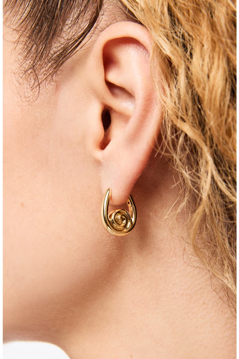 Gold Statement Earrings - Ariel Hoops, Alternate, color, Gold