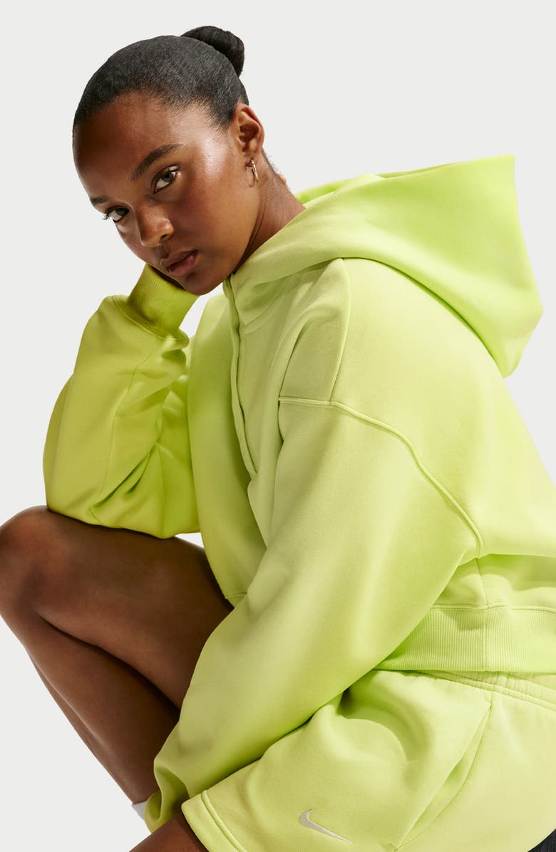 Nike Sportswear Phoenix Fleece Mid-Rise 4-Inch Shorts, Alternate, color, 736 Light Lemon Twist/Sail