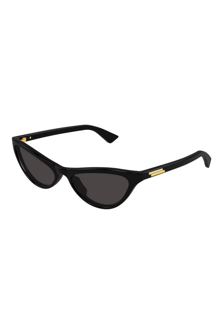 56mm Cat Eye Sunglasses, Alternate, color, BLACK