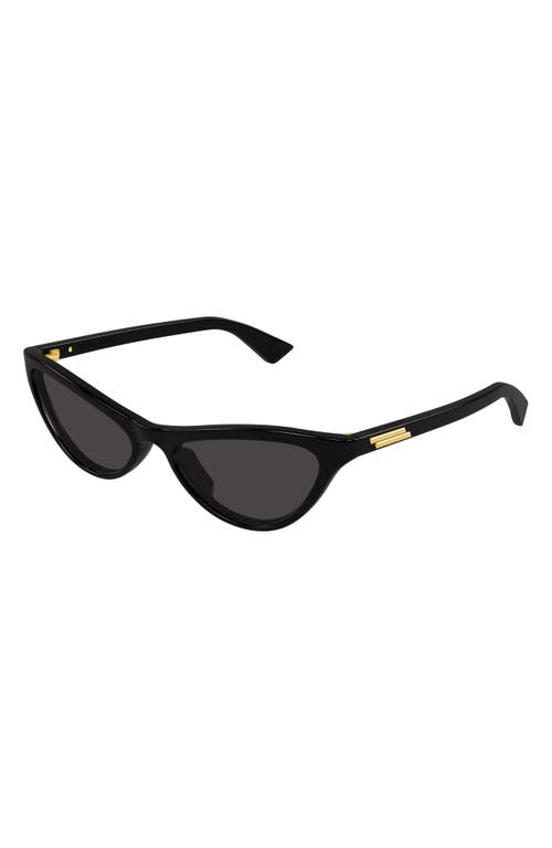 Bottega Veneta Eyewear Classic Cat Eye Sunglasses In Black