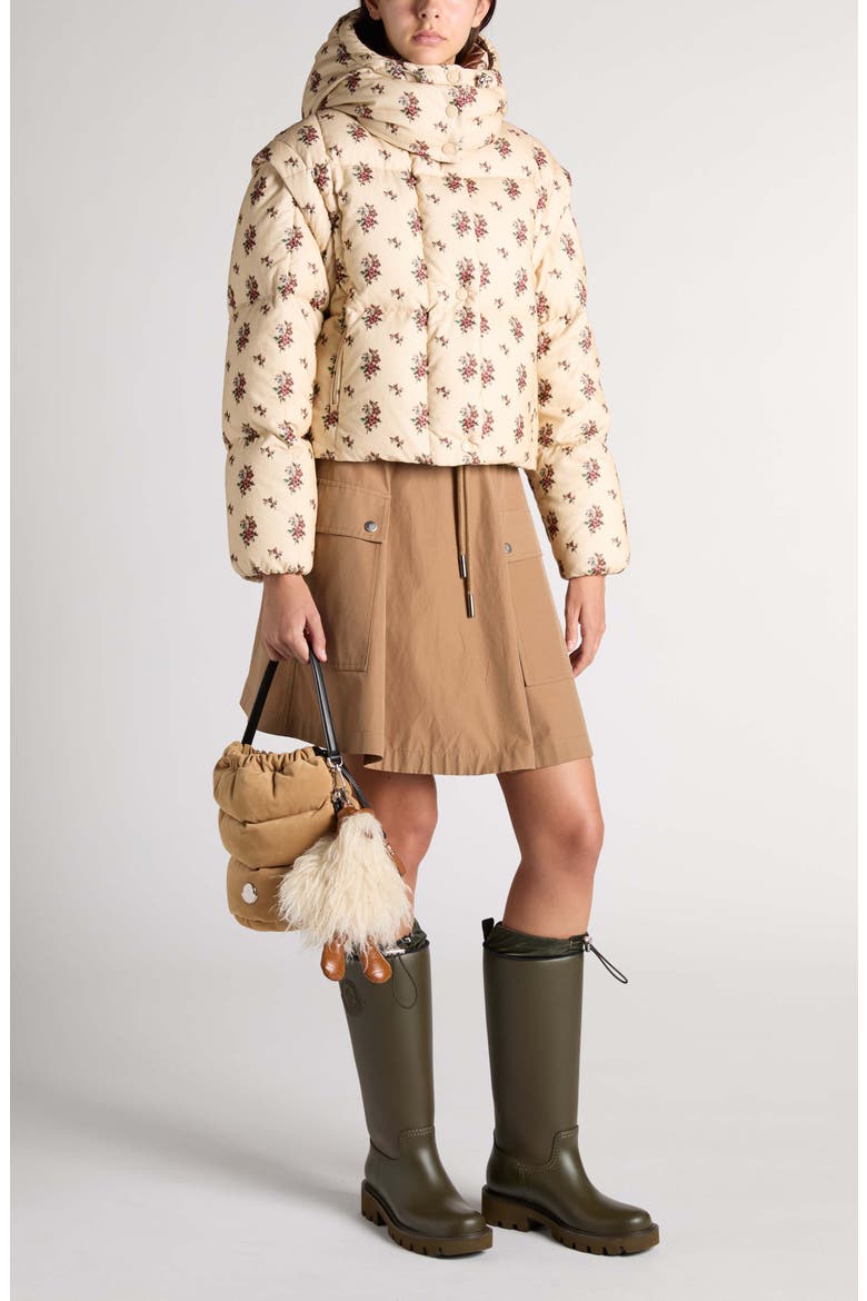 Torcol Down Puffer Jacket, Alternate, color, CREAM FLOWERS