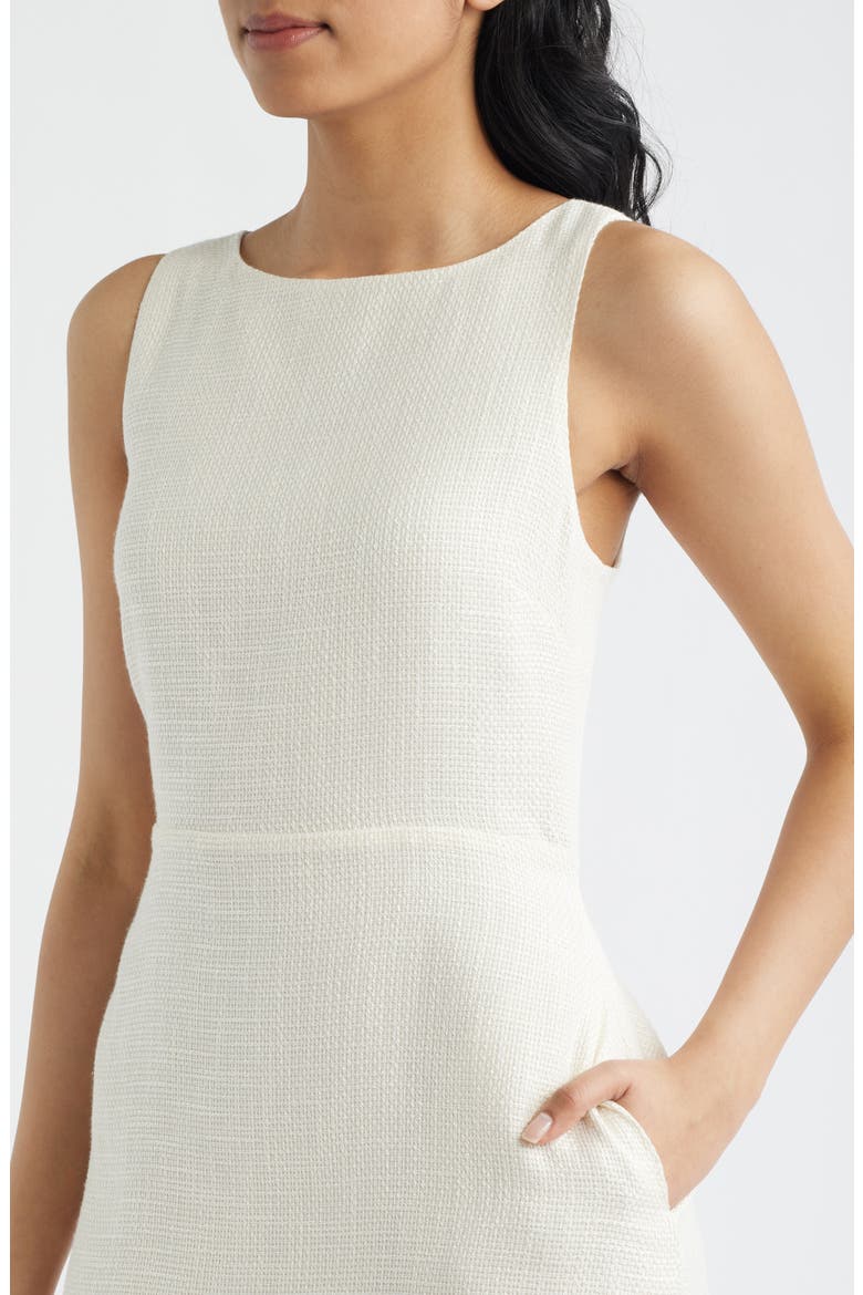 Sleeveless A-Line Dress, Alternate, color, EGGNOG