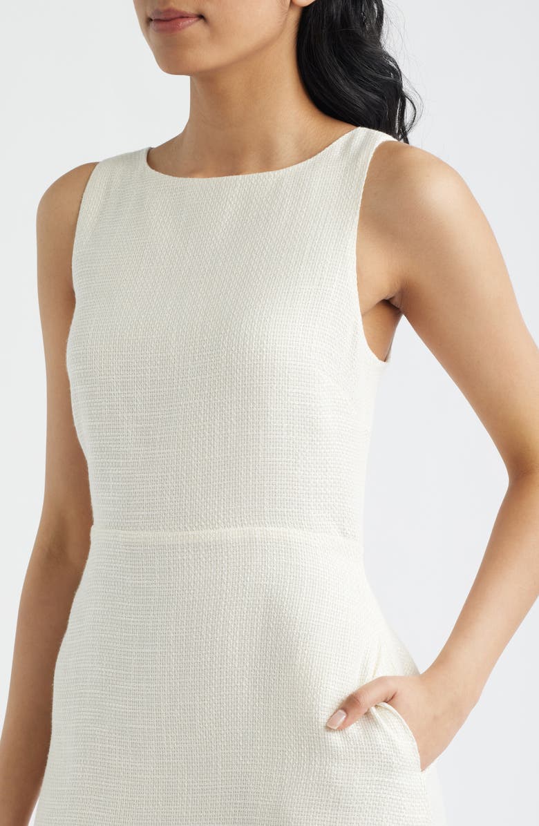 Halogen<sup>®</sup> Sleeveless A-Line Dress, Alternate, color, Eggnog