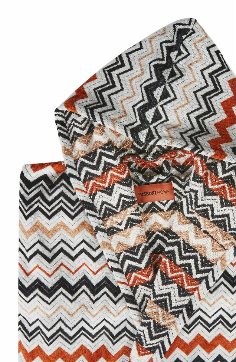 Missoni Home Bernard Bathrobe In Cotton Terry With Zigzag Pattern, Alternate, color, Multicoloured