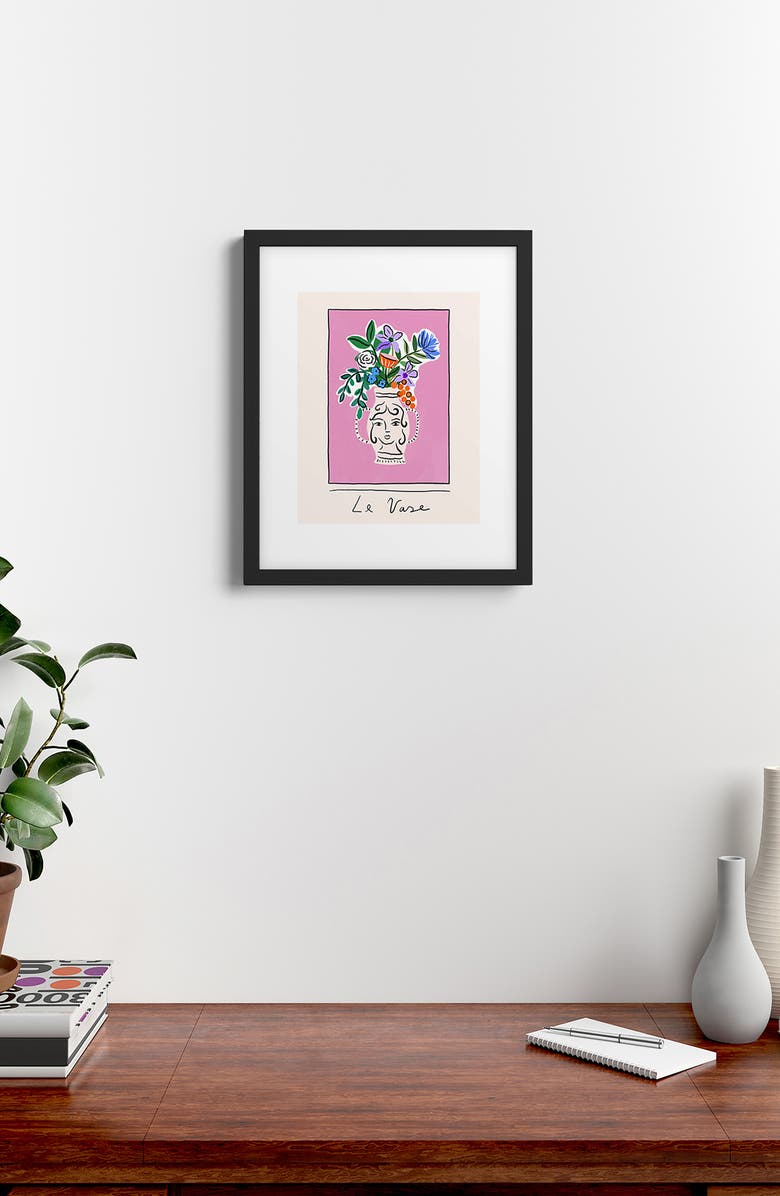 Deny Designs Le Vase Framed Art Print, Alternate, color, Cream