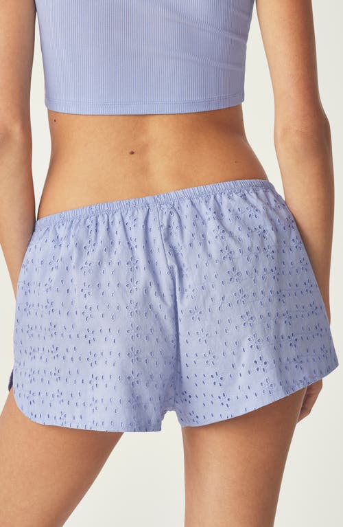 Florence By Mills Eyelet Shorts In Blue