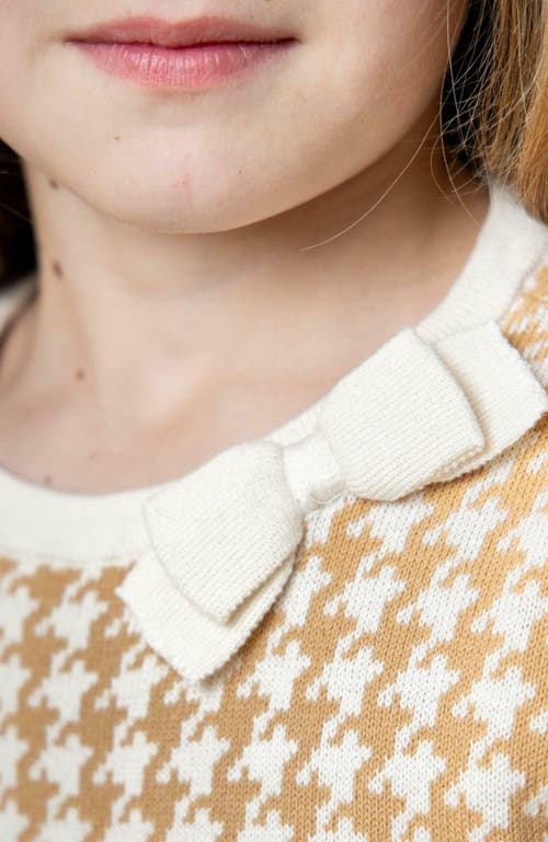 Hope & Henry Girls' Organic Bow Sweater Dress, Kids In Neutral