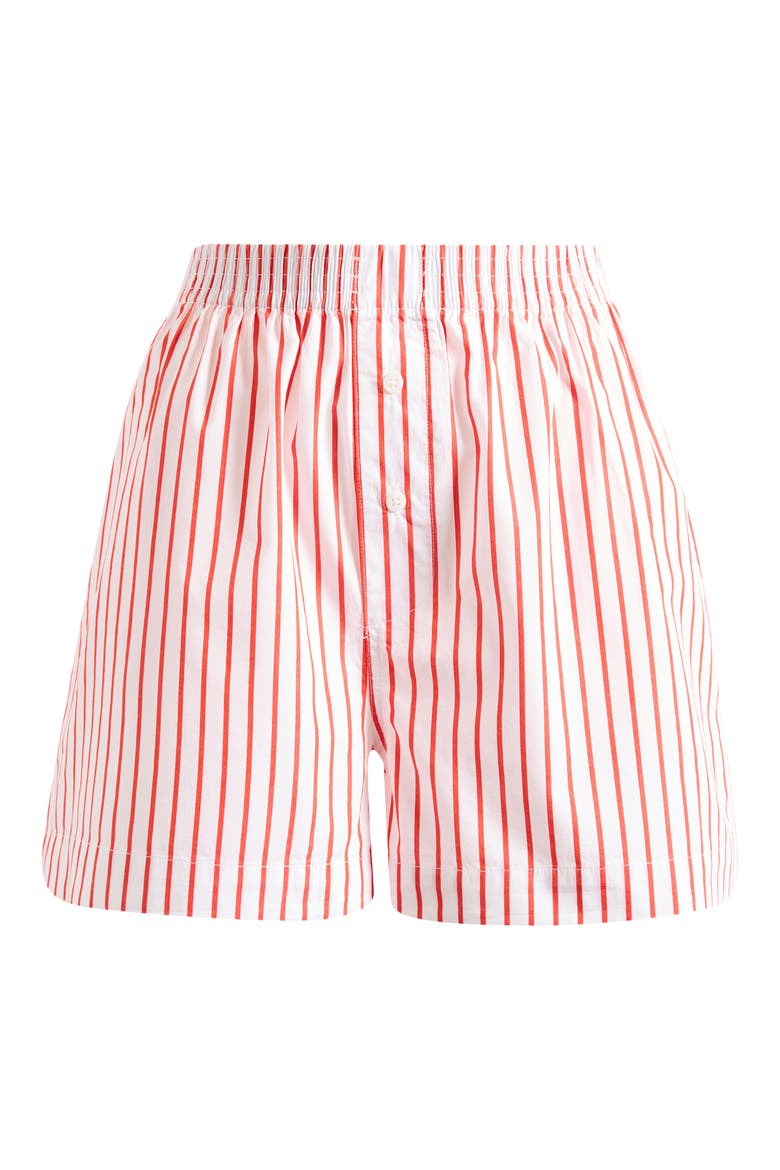 Coastal Stripe Organic Cotton Poplin Boxer Shorts, Alternate, color, SUMMER SAIL STRIPE