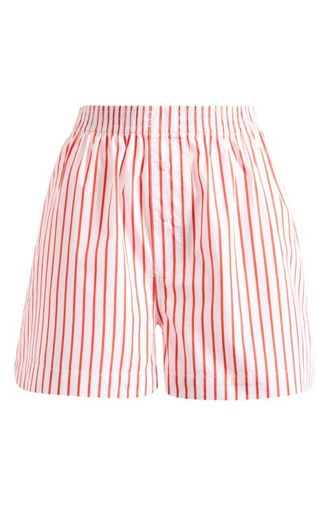 Coastal Stripe Organic Cotton Poplin Boxer Shorts