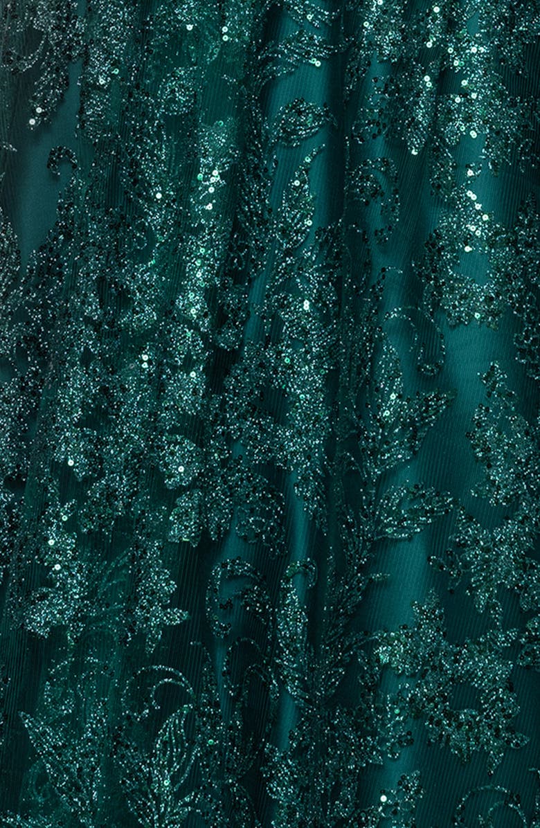 Blondie Nites Glitter Corset Sleeveless Gown, Alternate, color,