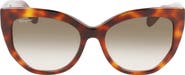 FERRAGAMO 56mm Gradient Cat Eye Sunglasses