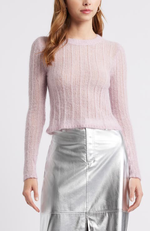 Open Knit Fitted Sweater