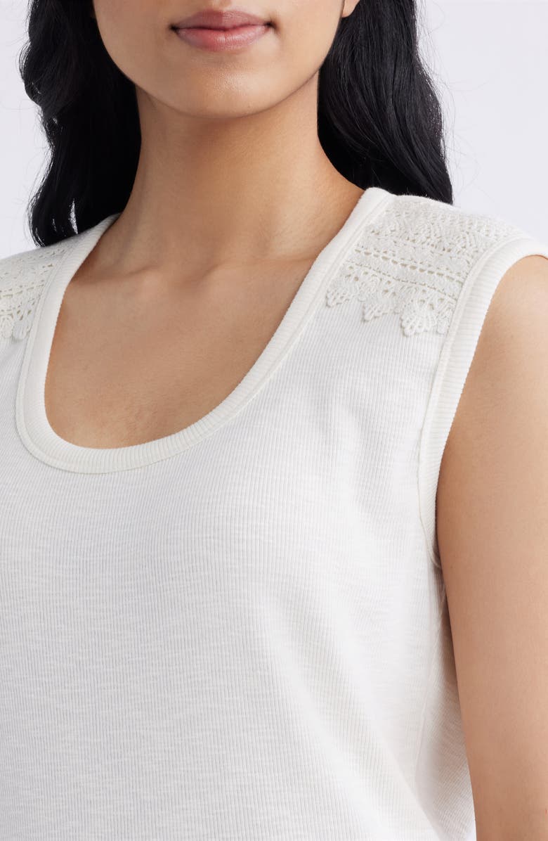 CITY BLUES Rib Acid Wash Tank, Alternate, color, Cream