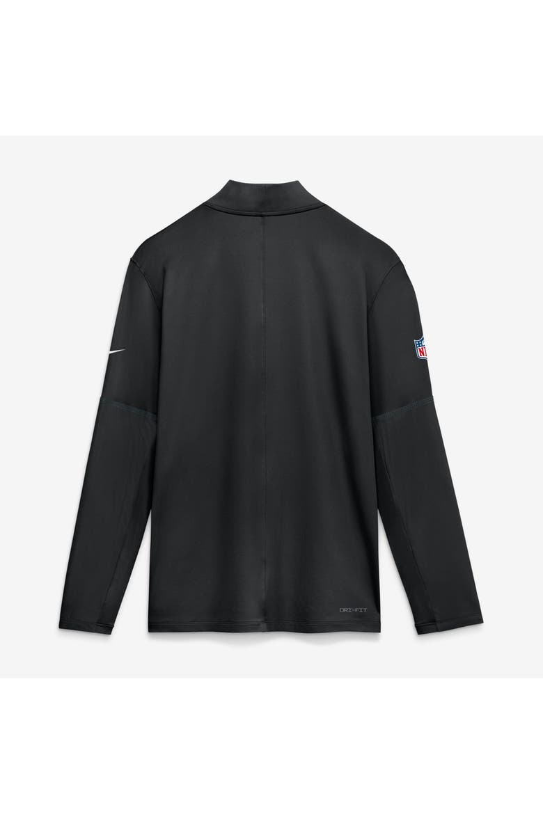 Men's Nike Black Philadelphia Eagles Sideline Logo Glory Midweight Dri-FIT Half-Zip Pullover, Alternate, color, Black