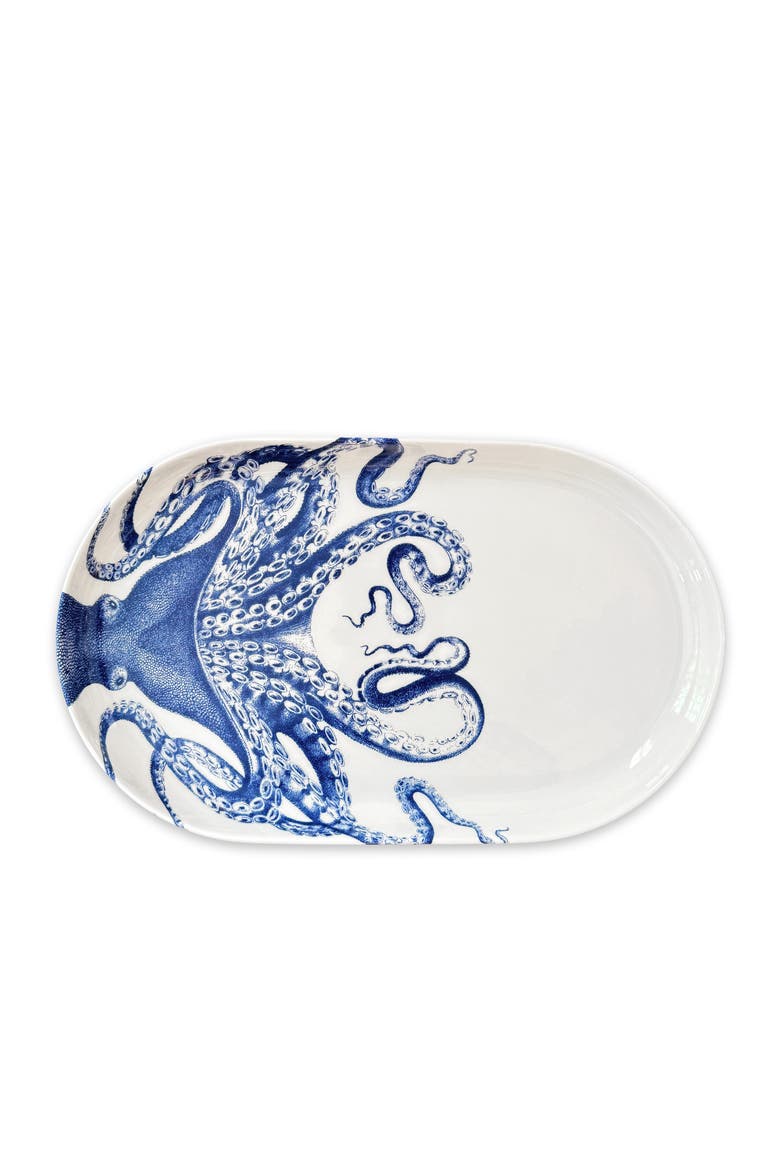 Lucy Large Coupe Oval Platter - Porcelain, Main, color, BLUE