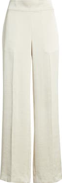 Anne Klein High Waist Pull-On Wide Leg Pants