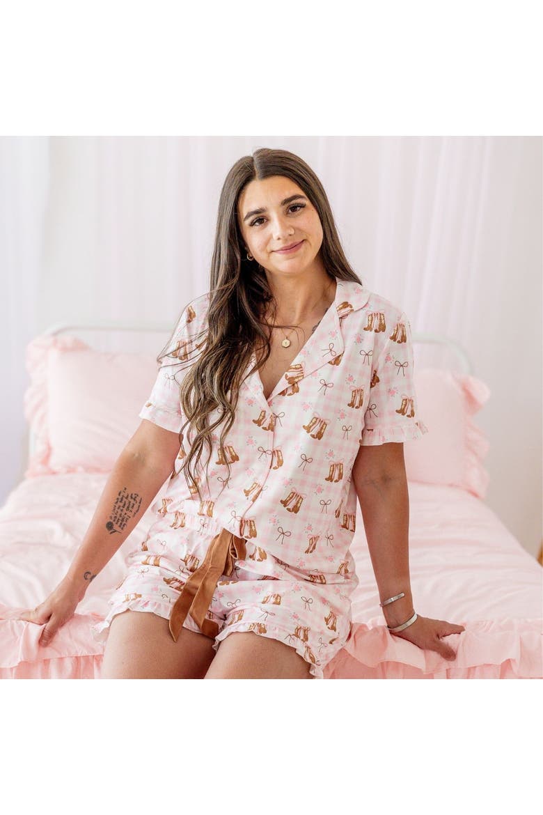 Cowgirl Western Women's Lounge Set, Alternate, color, Soft Pink