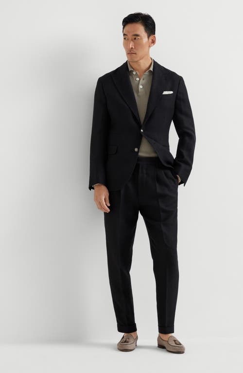 Brunello Cucinelli Tapered-leg Trousers In Black