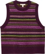 Seasalt Cornwall Annik Fair Isle Wool & Mohair Blend Sweater Vest