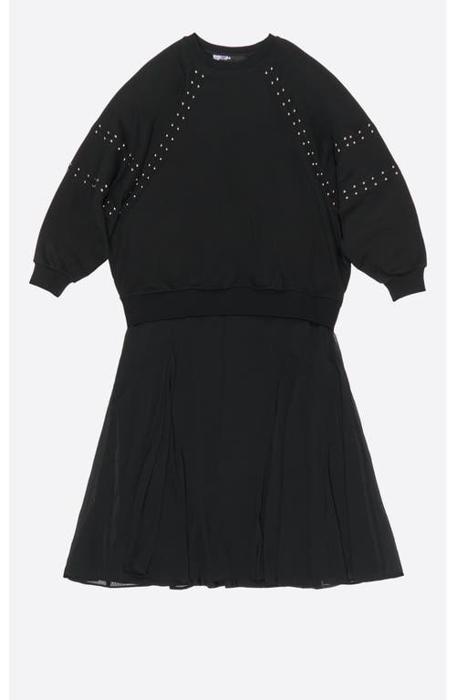 Bimba Y Lola Studded Sweatshirt Dress In Black