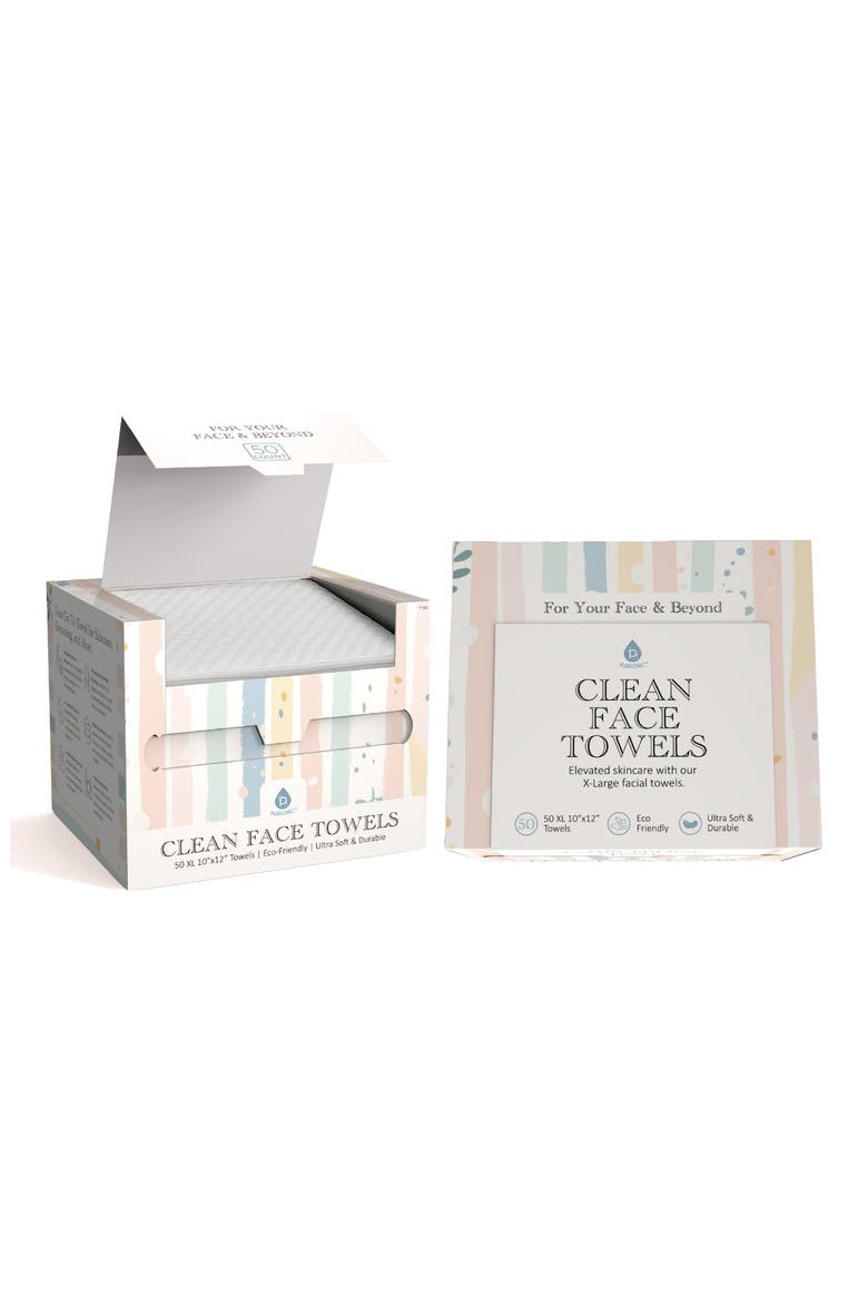Clean Facial Towels, Main, color, WHITE
