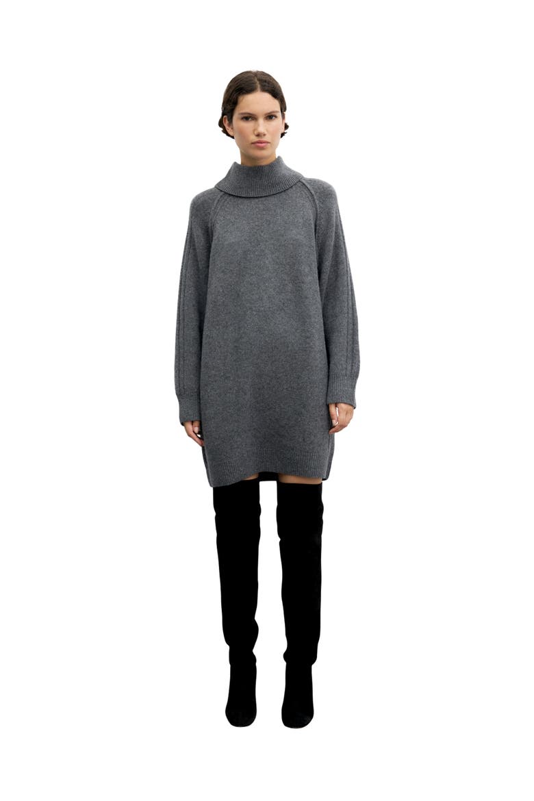 Cris Roll Neck Sweater Dress, Main, color, Charcoal
