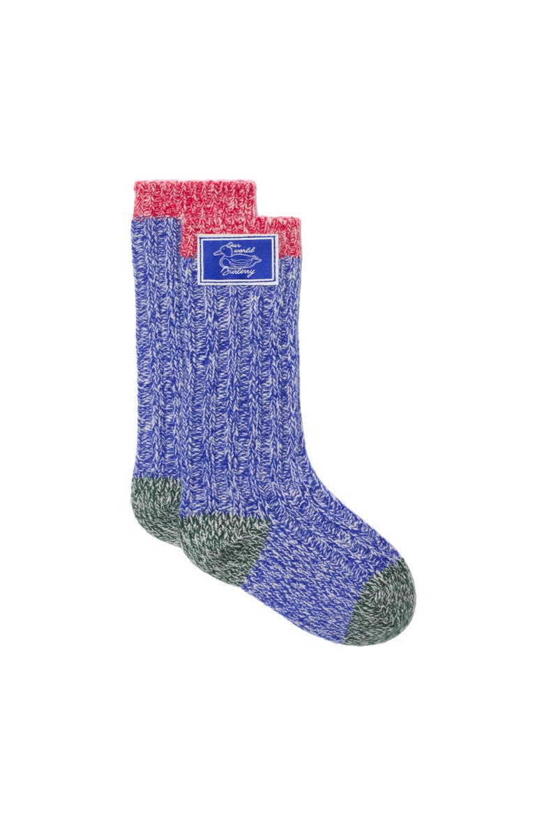 Burberry Colour Block Cashmere Blend Socks, Alternate, color, 