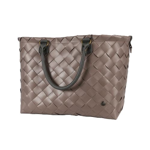 Shop Handed By Saint Tropez Recycled Plastic Weekender Bag In Stone Brown