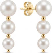 GABI RIELLE Imitation Pearl Linear Drop Earrings